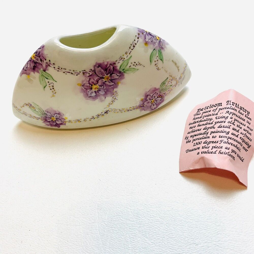 Christopher Stuart Handpainted Vase‎ Floral Bone China Tempest Y1510 Thailand